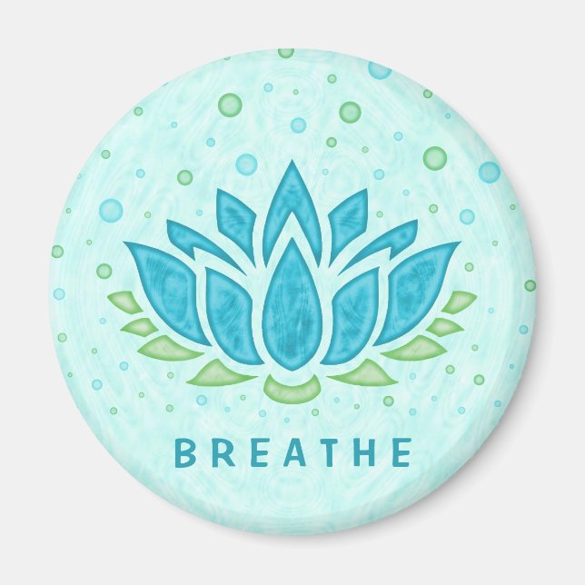 Meditation Yoga Lotus Flower Zen | Textmall Magnet (Framsidan)