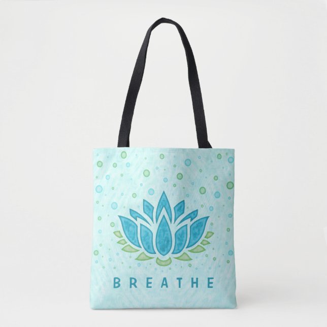 Meditation Yoga Lotus Flower Zen | Textmall Tygkasse (Framsida)
