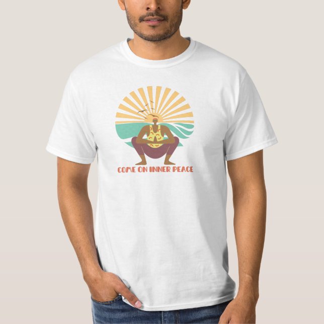 Meditation Yoga Present  T Shirt (Framsida)
