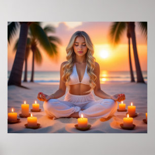 MEDITATION - YOGA - VÄLBEFINNANDE - CARPE DIEM POSTER