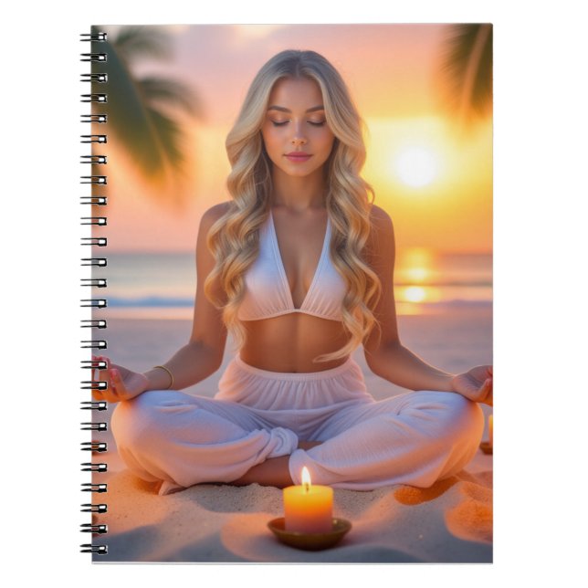 MEDITATION - YOGA - WELLNESS - CARPE DIEM ANTECKNINGSBOK (Framsidan)