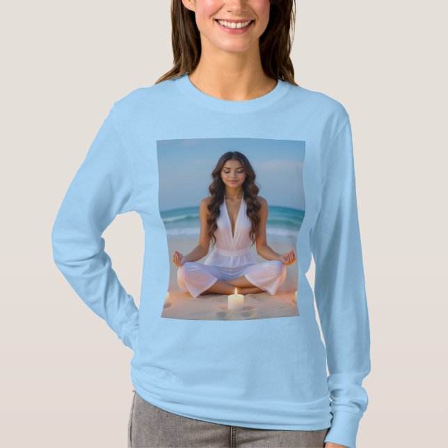 MEDITATION - YOGA - WELLNESS - CARPE DIEM T SHIRT (Framsida)
