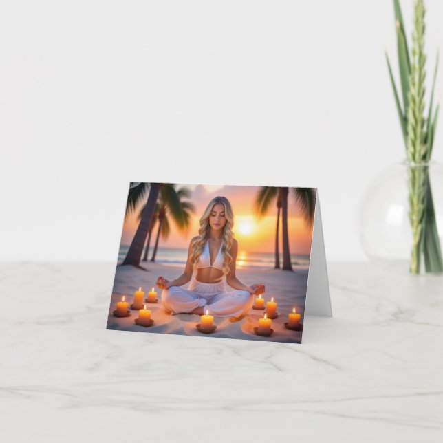MEDITATION - YOGA - WELLNESS - CARPE DIEM TACK KORT (Framsida)