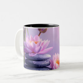 Meditation Yoga Wellness Mandala Bamboo Coffee Cup Två-Tonad Mugg