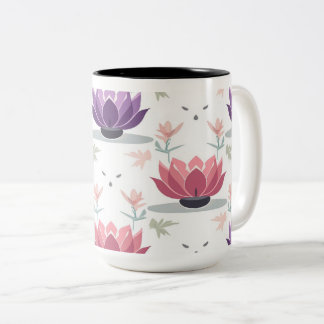 Meditation Yoga Wellness Mandala Bamboo Relaxation Två-Tonad Mugg