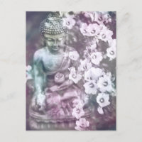 *~* Meditation Zen Buddha Meditate Blommigt Lavend