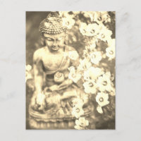 *~* Meditation Zen Buddha Meditate Flowers Guld