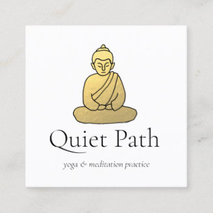 Meditation Zen Buddhism Teacher Fyrkantigt Visitkort