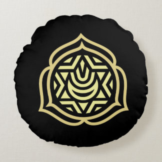 Meditationen dämpar rund kudde