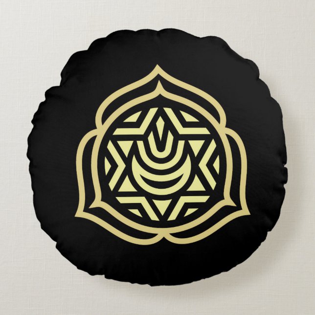 Meditationen dämpar rund kudde (Framsidan)