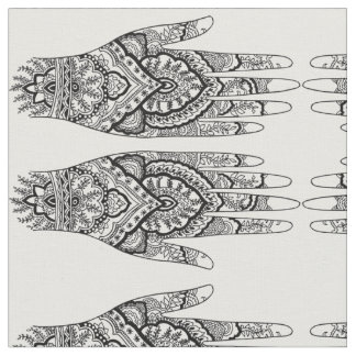 Meditationen inspirerade Mehndi räcker tyg