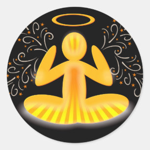 meditationgloriaklistermärkear runt klistermärke
