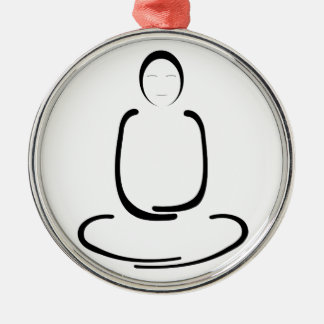Meditationmansvart Julgransprydnad Metall
