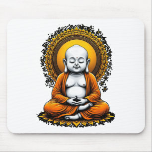 Meditations-Buddha Andlig Konst Vintage Stil Yoga Musmatta