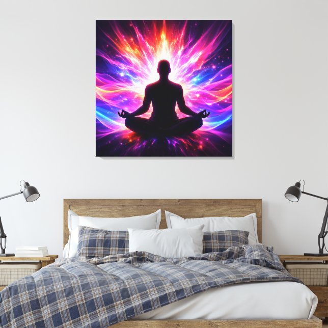 Meditations Chakra Sträckt Canvas Väggkonst (Insitu (sovrum))