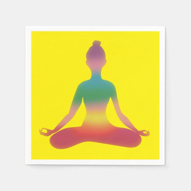 Meditations Yoga Konst  Pappersservett (Framsidan)