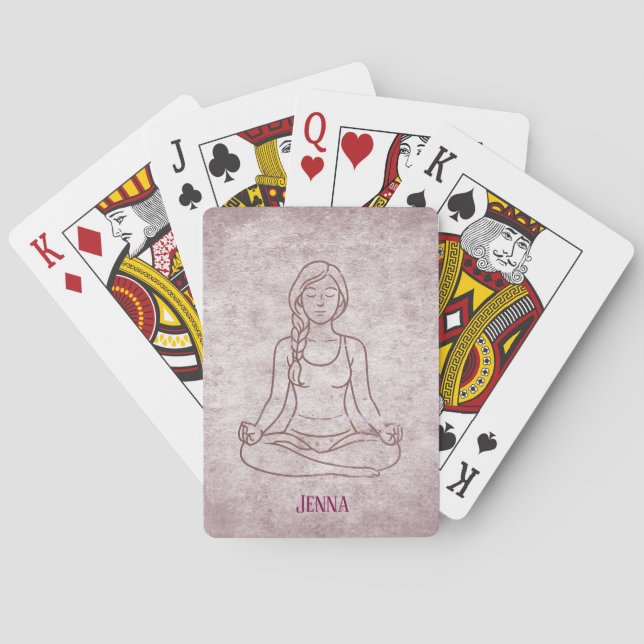 Meditationsdam Namn på Kund Casinokort (Baksidan)