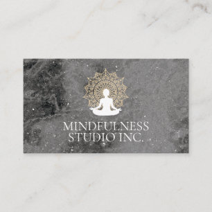 Meditationsföreläsare Specklad Marble Visitkort