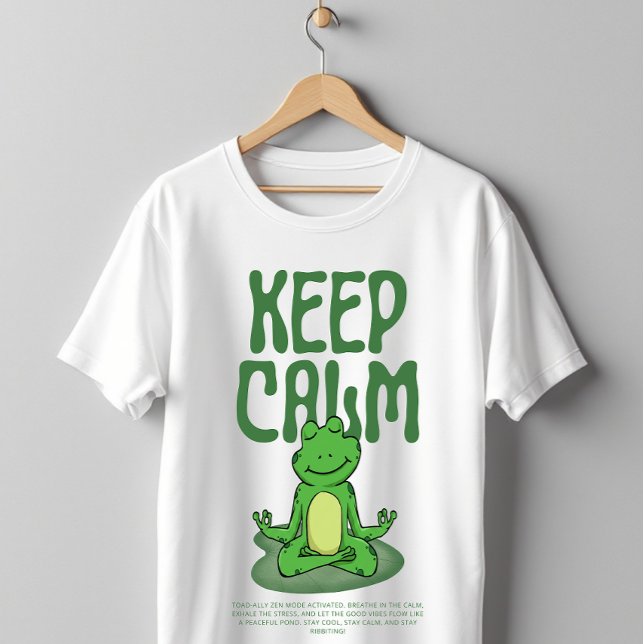 Meditationsgroda Keep Calm Zen-läge T Shirt (Skapare uppladdad)