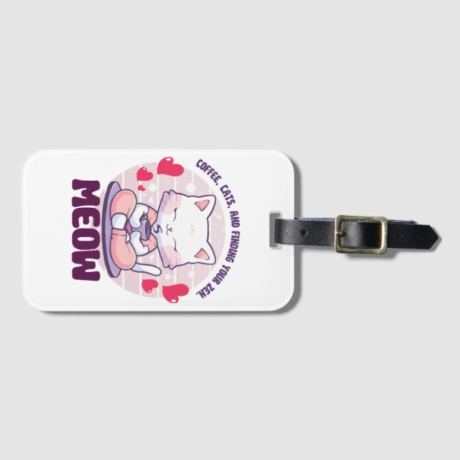 Meditationskatt  - Kawaii katt  Bagagebricka (Framsida horisontal)