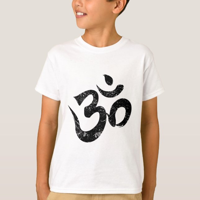 Meditationskjorta Orange Tee Andlig Indisk Yoga  (Framsida)
