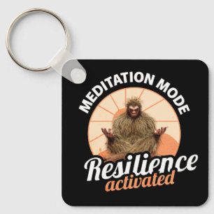 Meditationsläge Bigfoot Motståndskraft Aktiverad Nyckelring