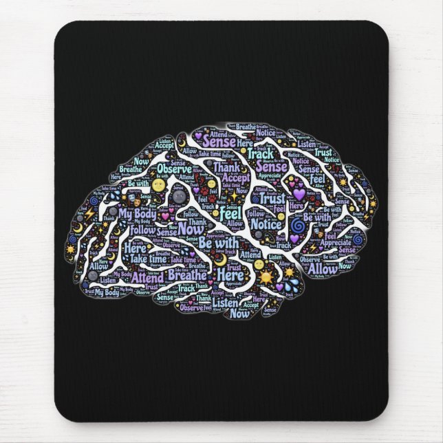 Meditationsorganet Inspirational Ord Art Musmatta (Framsidan)