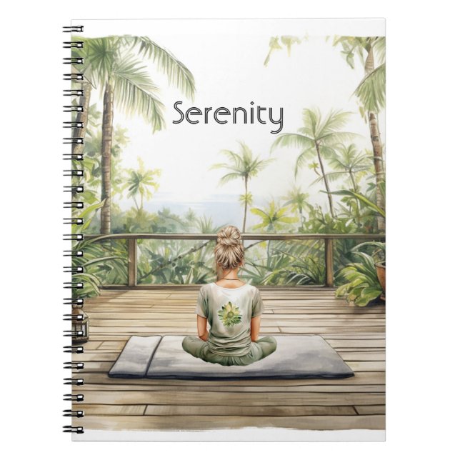 Meditationsyogaställning Serenitet  Anteckningsbok (Framsidan)