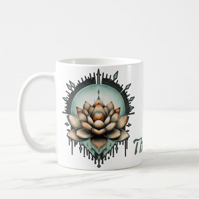 Meditativ elegans. Exquisite lotus Kaffemugg (Vänster)