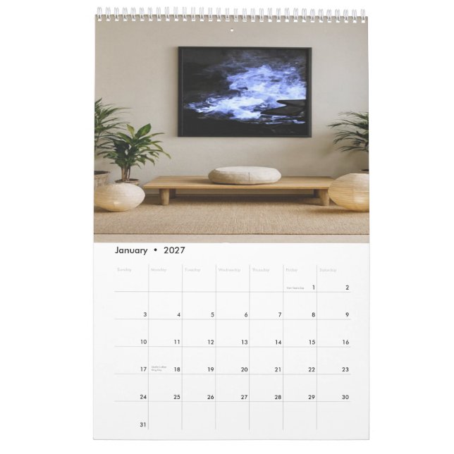 Meditativ konstkalender kalender (Jan 2027)