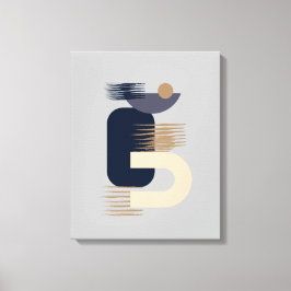 Meditativ minimalistisk Geometric Stretched Canvas