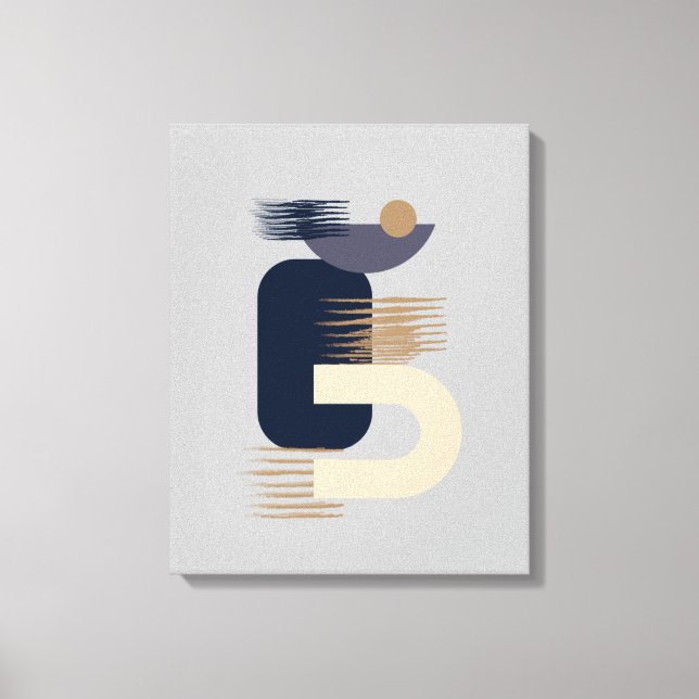 Meditativ minimalistisk Geometric Stretched Canvas (Framsida)