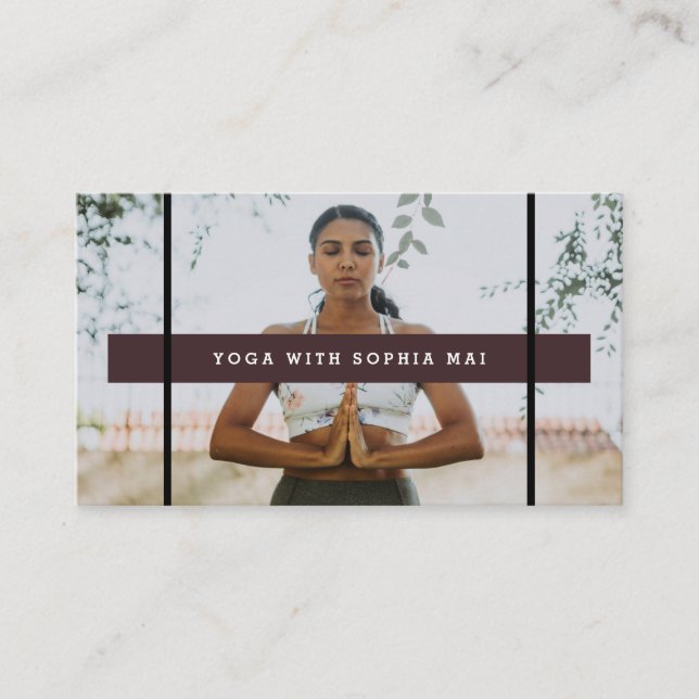 Meditativ post, Yoga-instruktör Visitkort (Framsida)
