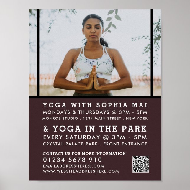 Meditativ posture, reklam i Yoga-klass Poster (Framsidan)