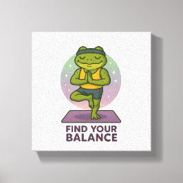 Meditative Frog Art - Hitta din balans Poster" Canvastryck