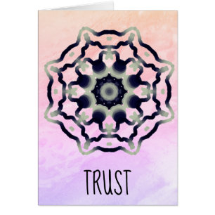 Meditative svart Mandala för *~* med rosor Hälsningskort