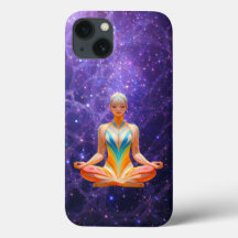 Meditative Woman & Mystical Galaxy -
