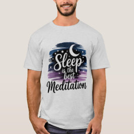 Meditativt viloläge Måne och stjärnor vattenfärg T Shirt