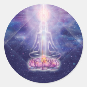 Meditator Runt Klistermärke