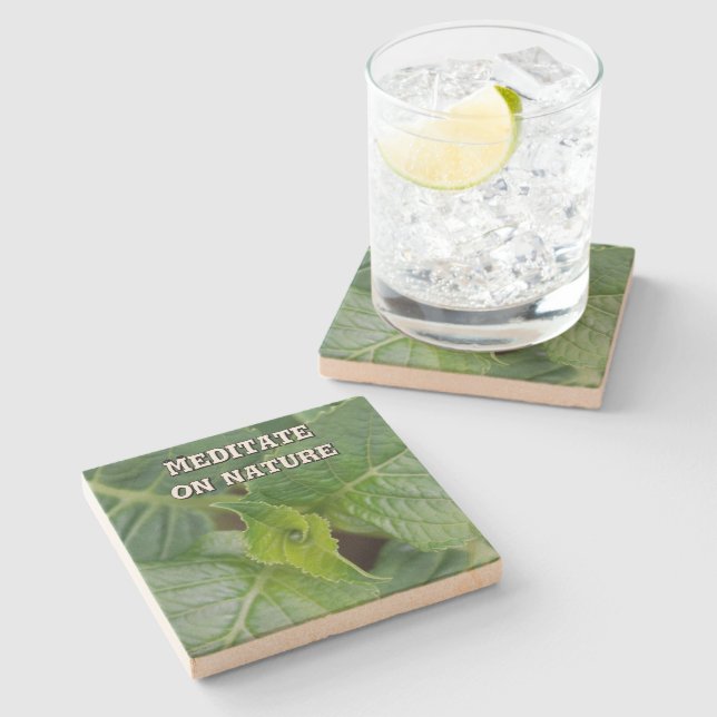 Méditer sur la nature feuille printemps photo vert stenunderlägg (Sidan)