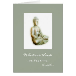 Meditera Buddha med ord av visdom Hälsningskort