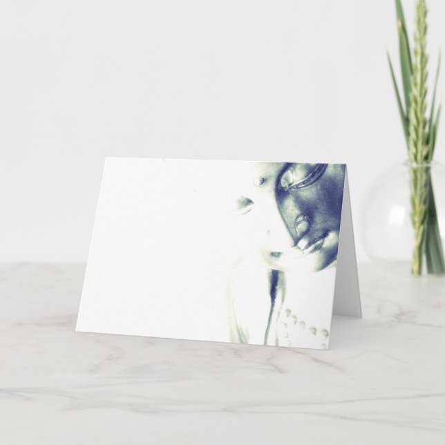 Meditera Buddha-Serenity lätt Helgkort (Framsida)