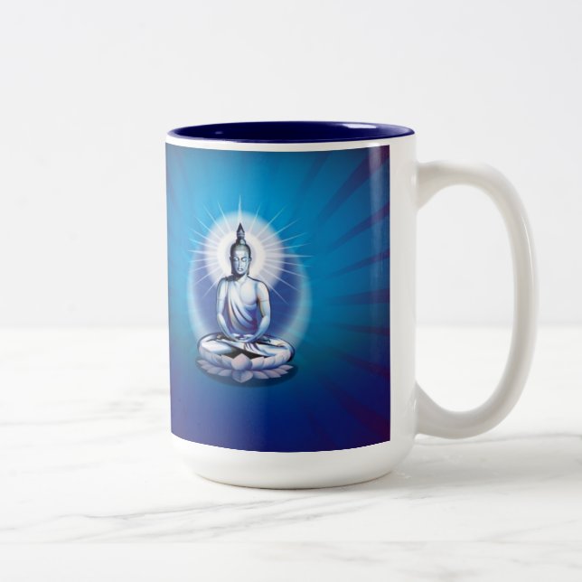 Meditera den Buddha muggen Två-Tonad Mugg (Höger)