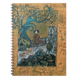 Meditera den ledar- journalen anteckningsbok med spiral