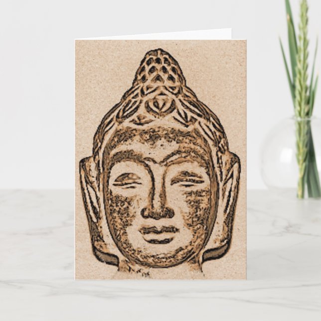 Meditera det Buddha hälsningkortet Kort (Framsida)