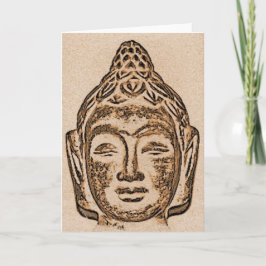 Meditera det Buddha hälsningkortet Kort