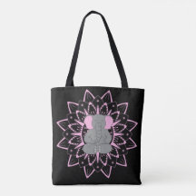 Meditera Elephant Yoga Mandala Design Tote Bag