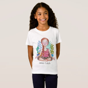Meditera flicka med växter t shirt