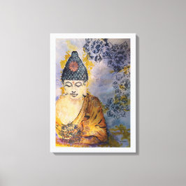 Meditera Kanvastrycket Buddha Watercolor 24x18 Canvastryck