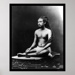 Meditera prästen i Indien 1898 Poster